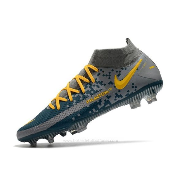 Nike Phantom Generative Texture Elite DF FG Gris Azul Amarillo